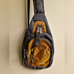 Yueke Stylish Black and Brown Sling Bag